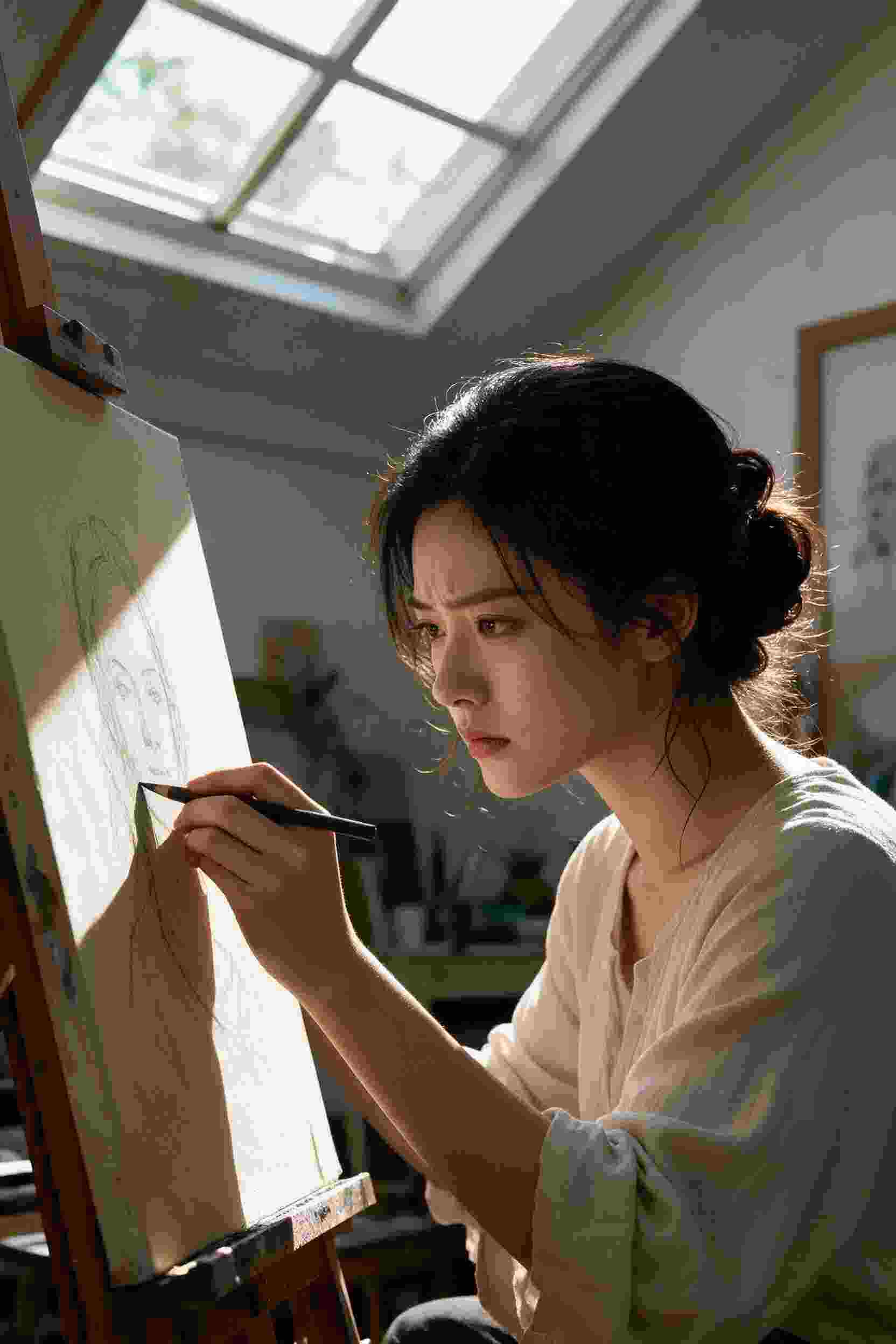 月下花影